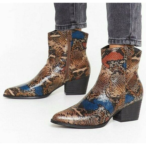 Big Dreams Women's 6B Mock snake cowboy boots - New in Box - Picture 3 of 8